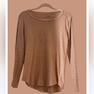 Madewell crew neck long sleeve Blush color size medium shirt